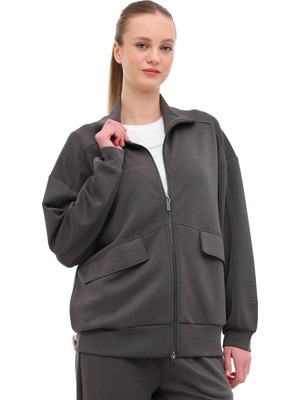 Lumberjack Wl 18KURZ 6fx Antrasit Kadın Eşofman Üstü