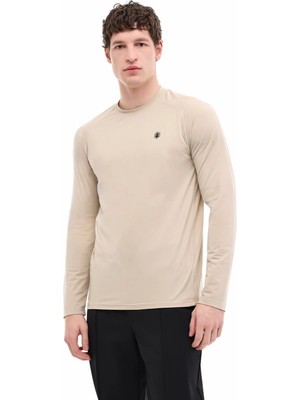 Lumberjack ml Salvo 14ELG1-020 6fx Bej Erkek Uzun Kol T-Shirt