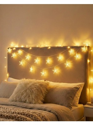 Zenvia Dekoratif Yıldız LED Aydınlatma 5 Metre Sabit Işık Iç Mekan Kullanım