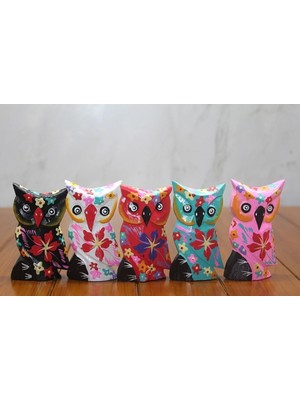 Ecoport Ahşap 5'li Baykuş Seti Model 1