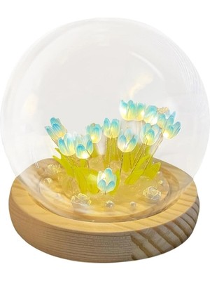 Ecoport LED Işıklı Lale Cam Küre