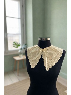 Tint and Treats Pamuk Fisto Dantel Yaka (Saten Kurdele Bağlamalı)