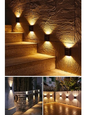 Ecoport Solar Aplik Çift Taraflı Lamba