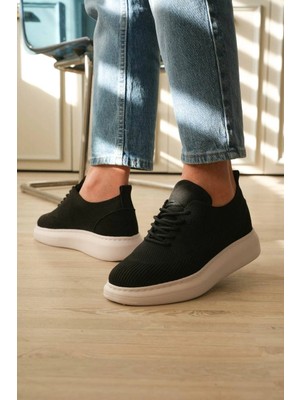 Trivogue KB-M101 Kuback Siyah Triko Bağcıklı Günlük Erkek Ayakkabı