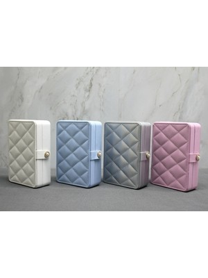 Ecoport 16X11 cm Deri Kaplamalı Makyaj ve Takı Kutusu