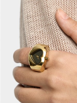 Parfois Kadın Paslanmaz Çelik Kalp Şeklinde Yüzük Saat