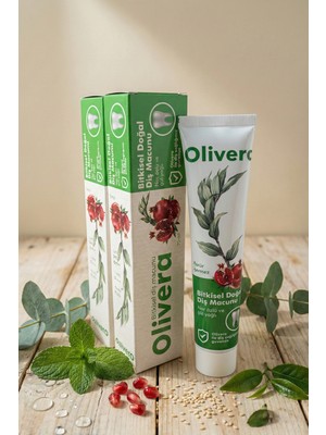 Bioline Olivera Doğal Diş Macunu - Florürsüz Gül Özlü Bitkisel Ağız Bakımı 75 ml