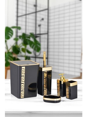 Feyza Design Şık Su Yolu Desenli Modern Banyo Seti, Temizlik ve Kullanım Kolaylığı