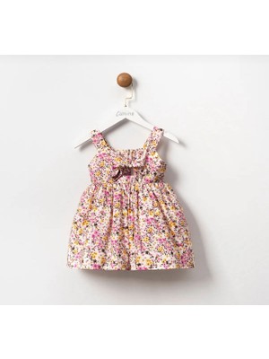 Butik Kız Çocuk %100 Pamuklu Çiçekli Özel Tasarım Elbise