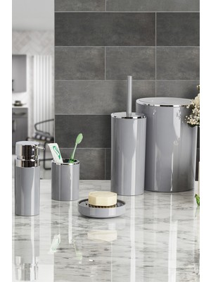 Feyza Design Modern Gri Banyo Seti, Şık ve Kullanışlı Tasarım ile Yeni Görünüm Sağlar