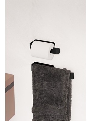 Feyza Design Pratik Paslanmaz Çelik Havlu ve Tuvalet Kağıdı Tutacağı Seti