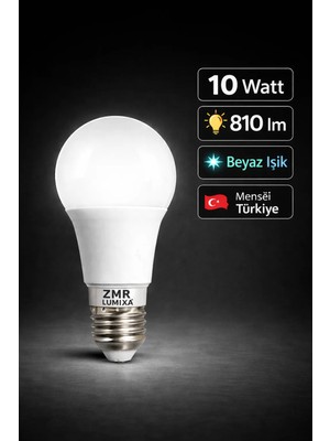 ZMR Lumıxa 10 Watt 810 Lm Beyaz Renk Ampul