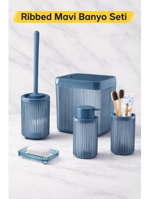 Feyza Design Şık ve Modern 5 Parçalı Banyo Aksesuar Seti, Zarif Tasarım