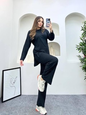 Kadın Alt-Üst Takım Fitilli Triko Takım Iç Göstermez