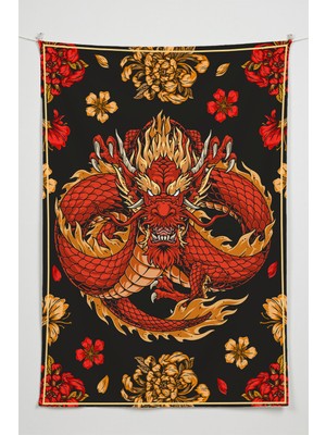 Charmbi Gamer Duvar Örtüsü -  Çok Renkli Anime Temalı Kumaş Oda Dekoru Tapestry
