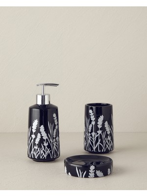 Feyza Design Şık ve Kullanışlı 3'lü Banyo Takımı, Siyah, Modern Tasarım