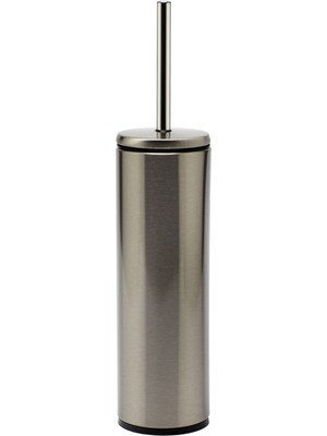 Feyza Design Şık Çelik Tuvalet Fırçası, Mat ve Siyah Iç Kısım Tasarımı