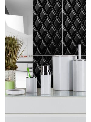 Feyza Design Pratik ve Şık Banyo Seti, Beyaz Renk, Kolay Kullanım ve Temizlik Avantajı