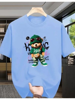 Punix Kids Punıx Kıds Hip Hop Ayıcık Baskılı Özel Tasarım Ter Tutmayan Yazlık Erkek Çocuk T-Shırt