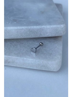 Jaida Moda Kadın Gümüş Kalp Figürlü Tragus Helix Piercing