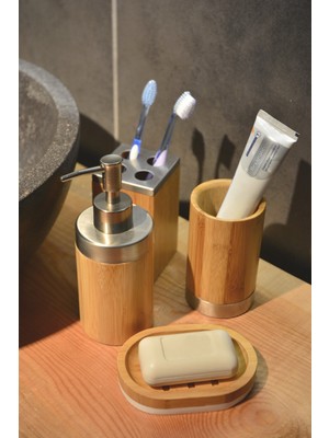 Feyza Design Şık 4 Parça Banyo Seti, Zarif ve Kullanışlı Tasarım, Ev Dekorasyonu