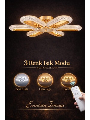 Serra 6lı Gold Avize Salon Oturma Odası Avize