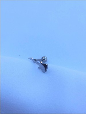 Jaida Moda 316L Cerrahi Çelik Gitar Figürlü Tragus Helix 6mm Piercing