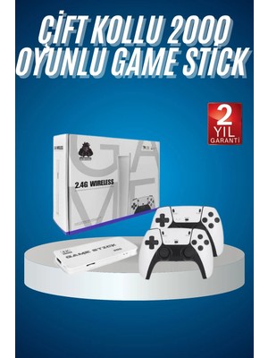 2.4 Ghz Oyun Konsolu Çift Konsol 4K Ultra Hd Game Stick