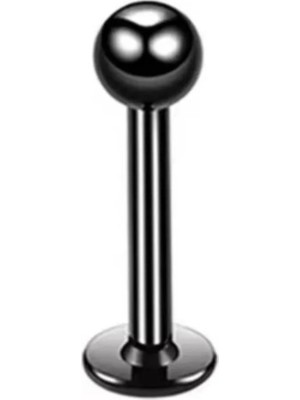 Jaida Moda Unisex Siyah Çelik Labret Tragus Helix Conch Kıkırdak Piercing