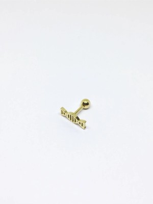 Jaida Moda 316L Cerrahi Çelik Dna Figürlü Tragus, Kıkırdak, Helix 6mm Piercing