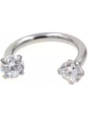 Jaida Moda 316L Cerrahi Çelik Taşlı Piercing 6mm Tragus-Kulak-Kıkırdak