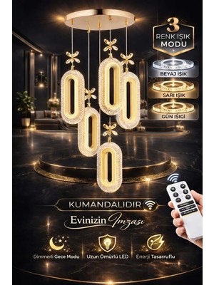 Hermoni 5li Avize Salonoturma Odası Avize