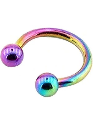 Jaida Moda Unisex 316L Cerrahi Çelik 2'li Set 6mm Hologram Tragus Helix Piercing