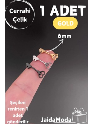 Jaida Moda Kalpli Kilit Figür Helix Lobe Piercing