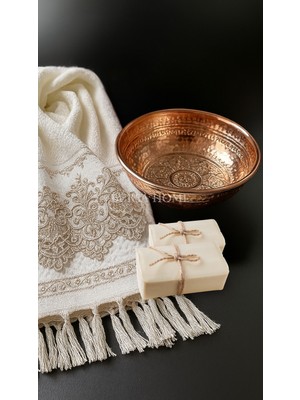 Feyza Design Bakır Hamam Tası Çeyizlik ve Hediyelik, Geleneksel ve Zarif Tasarım