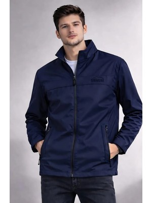 SINWEAR Erkek Baharlık Su ve Rüzgar Geçirmez Mont Dik Yaka Mevsimlik Fermuarlı Spor Outdoor Ceket