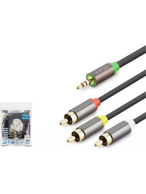 Novis Liora Hadron HDX1066 3.5mm To 3rca Kablo 2line Gold 5m Si̇yah