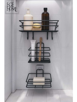 Feyza Design Paslanmaz Metal Banyo Düzenleyici Raf, Şık ve Dayanıklı Tasarım