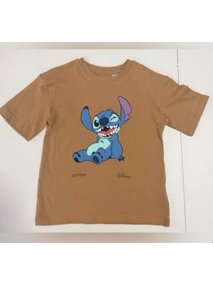 Punix Kids Punıx Kıds Stıtch Baskılı %100 Pamuk Ter Tutmayan Yazlık Erkek Çocuk T-Shırt