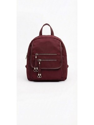 Heybe Shop Kadın Mıknatıs Kapaklı ve Fermuarlı Çok Gözlü Günlük Sırt Çantası