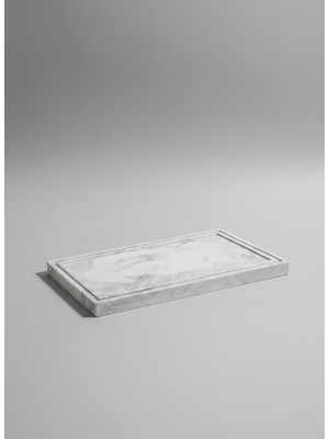 Feyza Design Doğal Taş Tozu Dekoratif Beton Banyo Tepsisi, Şık ve Modern Sunum Ürün