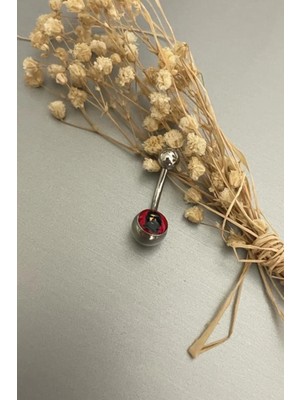 Jaida Moda Kadın Gümüş Che Figürlü Çelik Göbek Piercing