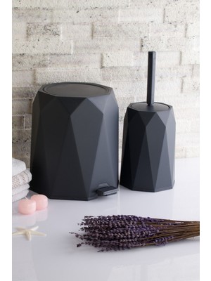 Feyza Design Şık 2'li Banyo Seti – Çöp Kovası ve Tuvalet Takımı, Pratik Kullanım