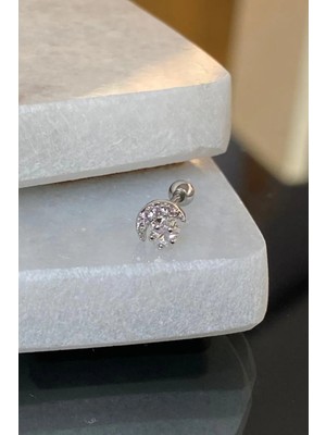 Jaida Moda Kadın 316L Cerrahi Çelik Ay Yıldız Figür Tragus Helix piercing