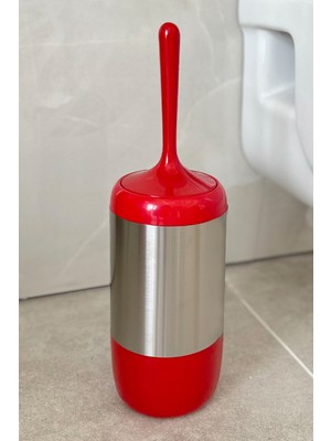 Feyza Design Kırmızı Renkli Modern Tuvalet Fırçası, Temizlik ve Hijyen Için Ideal