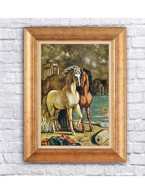 Giyense Altın Varaklı Çerçeveli Paspartulu Tablo HN967