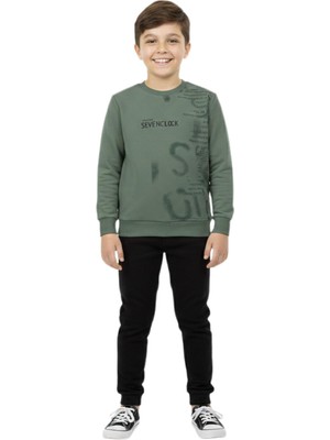 Baglan Erkek Çocuk Önü Baskılı Sweatshirt BGL-ST05245