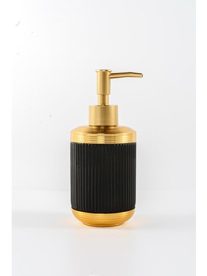 Feyza Design Altın ve Siyah Renkli Şık Sıvı Sabunluk, Modern Ev Dekoru Için Ideal