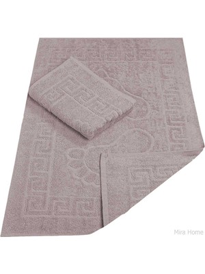 Mira Home 2 Li Banyo Ayak Havlusu %100 Pamuk 50X70 Cm Menesch Mürdüm