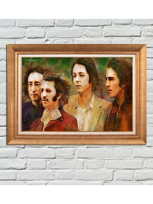 Giyense Altın Varaklı Çerçeveli Paspartulu Tablo HN625